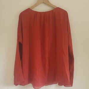 The Row Red Silk Top in Size 0